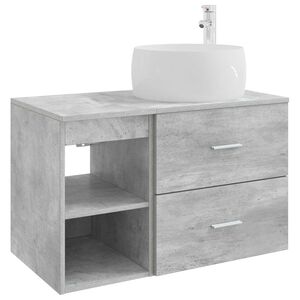 vidaXL Badkamermeubelset 2 pcs Betongrijs Bewerkt hout