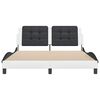 vidaXL Bedframe zonder matras "Zadar" kunstleer zwart en wit 160x200 cm