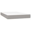 vidaXL Boxspring met matras en LED stof lichtgrijs 120x200 cm