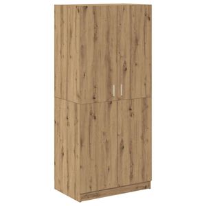 vidaXL Kledingkast 80x52x180 cm bewerkt hout artisanaal eikenkleurig