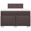vidaXL Boxspring met matras stof donkerbruin 120x190 cm