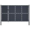vidaXL Tuinpoort staal 350x200 cm antraciet