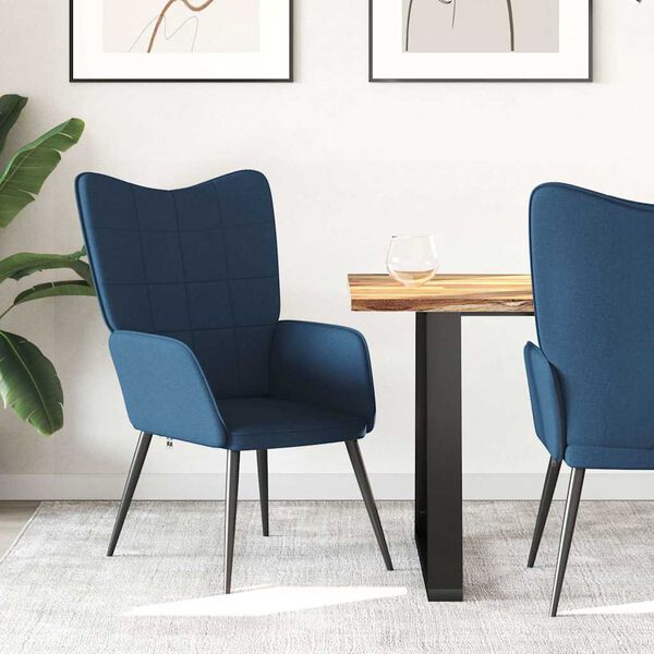 vidaXL Relaxstoel stof blauw