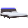 vidaXL Bedframe zonder matras "Hanko" stof donkerbruin 200x200 cm