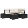 vidaXL Tuin Sofa Set 5 pcs Zwart poly rattan