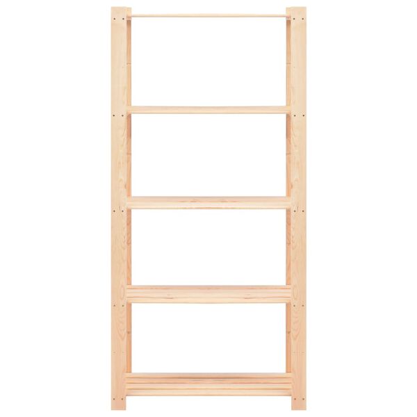 vidaXL Opbergrekken 5-laags 3 st 80x38x170 cm grenenhout 250 kg