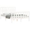 vidaXL Bedframe zonder matras massief grenenhout wit 140x200 cm