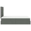 vidaXL Ottoman bed met matras 120x190 cm stof donkergrijs