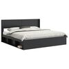 vidaXL Bedframe met opbergruimte en hoofdbord 2 st Bewerkt hout