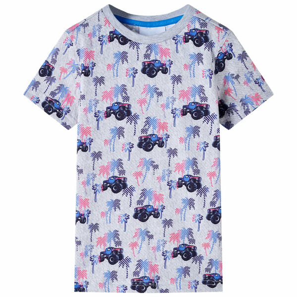 Kindershirt 128 gemêleerd grijs