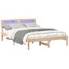 vidaXL Bedframe met hoofdeinde Bruin 120 x 200 cm Massief grenenhout