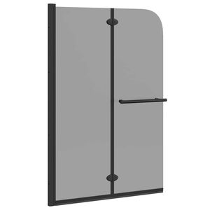 vidaXL Douche Omhulsel Zwart 120 x 140 cm ESG-glas en aluminium