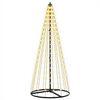 vidaXL LED Kerstboom 165 cm 270 LED's Warmwit IJzer Zwart