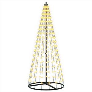 vidaXL LED Kerstboom 165 cm 270 LED's Warmwit IJzer Zwart
