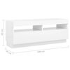 vidaXL Tv-meubel met LED-verlichting 300x35x40 cm wit