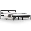 vidaXL Bedframe massief grenenhout zwart 120x190 cm