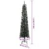 vidaXL Kunstkerstboom met 300 LED Groen 240 cm PVC en Plastic en Staal