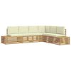 vidaXL Buiten bankenset met kussen Wit 273 x 213,5 x 73 cm Polyester