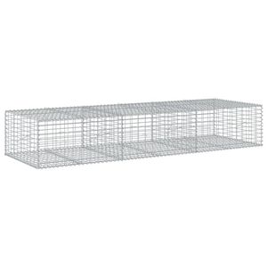 vidaXL Schanskorf 300x100x50 cm gegalvaniseerd ijzer zilverkleurig