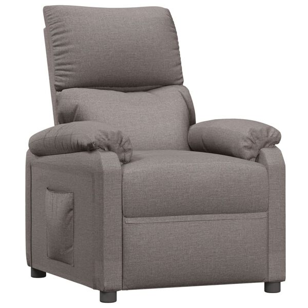 vidaXL Fauteuil verstelbaar stof taupe