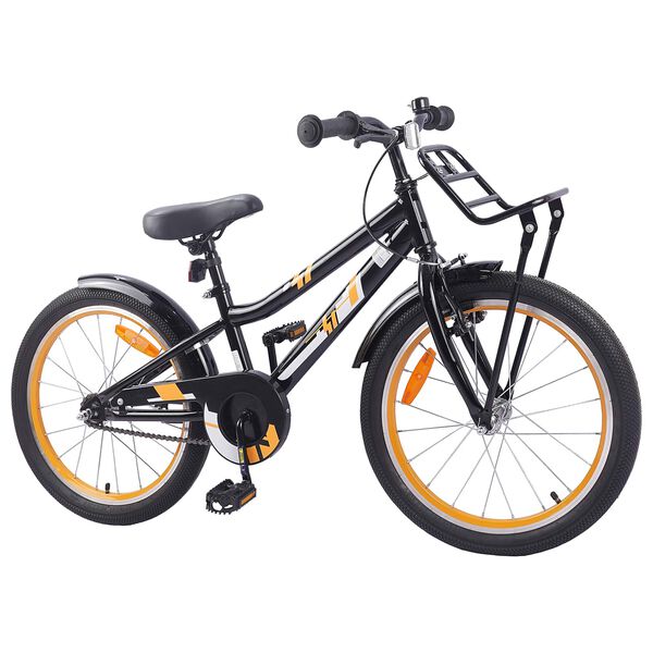 vidaXL Kinderfiets 18 Inch voor 5-7 jaar Oranje Zwart