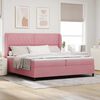 vidaXL Boxspringbed met matras Roze 200 x 200 cm Polyester