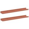 vidaXL Wandplank 2 st Rood 60 x 9 x 3 cm Bewerkt hout