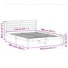vidaXL Bedframe Wasbruin 150 x 200 cm Massief grenenhout