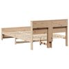 vidaXL Bedframe met hoofdeinde Bruin 135 x 190 cm Bewerkt hout