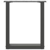vidaXL Salontafelpoten 2 st U-vormig 38x(42-43) cm staal antraciet
