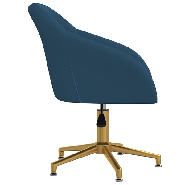 vidaXL Eetkamerstoelen draaibaar 6 st fluweel blauw