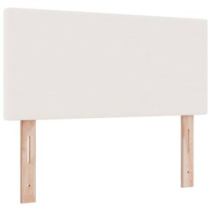 vidaXL Hoofdbord Cr&egrave;me 100 cm Katoen Stof