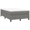 vidaXL Boxspring met matras stof donkergrijs 120x190 cm