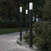 vidaXL Bolderverlichting 3 stuks 110 cm Zwart IP44