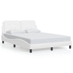 vidaXL Bedframe zonder matras "Zadar" kunstleer wit 140x200 cm
