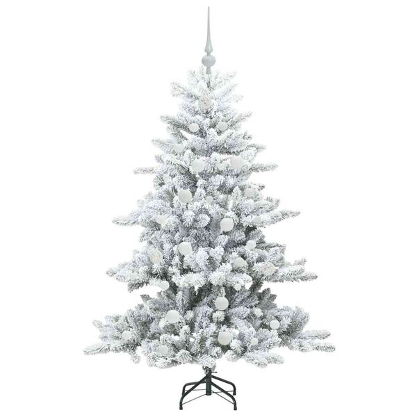 vidaXL Kunstmatige Inklapbare Kerstboom Wit 150 cm PVC en staal
