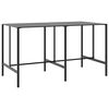 vidaXL Bartafel 200x100x110 cm gepoedercoat staal zwart