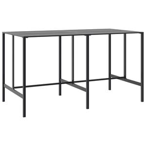 vidaXL Bartafel 200x100x110 cm gepoedercoat staal zwart