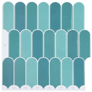 vidaXL Veer Tegel 10 pcs Blauw 30 x 30 cm Polyurethaan en PET