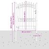 vidaXL Hekpoort Emmen met stalen pinnen 103x134,5 cm zwart