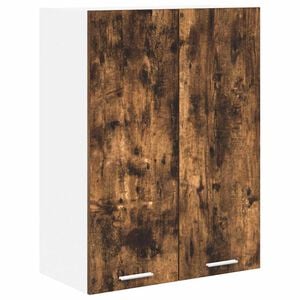 vidaXL Hangkast met opslag Gerookt eiken 60 x 31 x 80 cm Bewerkt hout