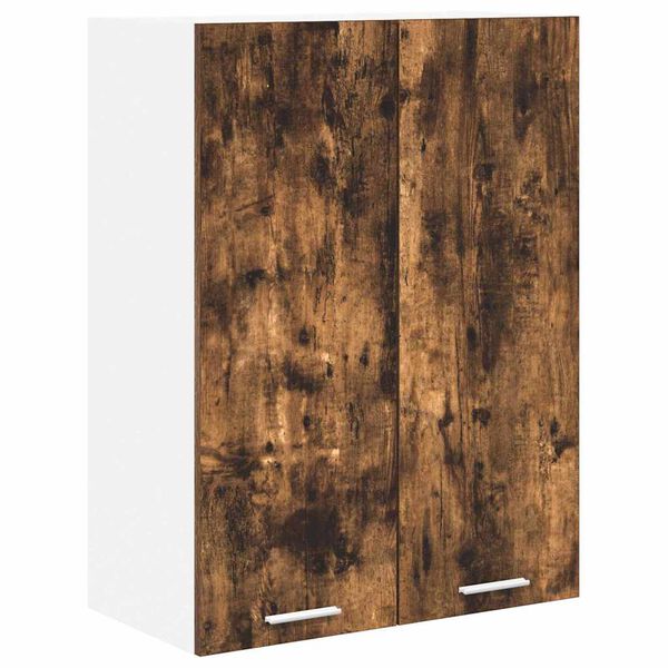 vidaXL Hangkast met opslag Gerookt eiken 60 x 31 x 80 cm Bewerkt hout
