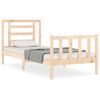 vidaXL Bedframe met hoofdbord massief hout