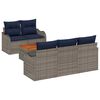 vidaXL Tuinbankenset 6 st Grijs poly rattan