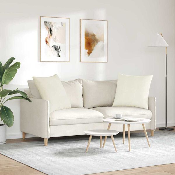 vidaXL Sofa Kussens 2 stuks Crème 60 x 60 cm Cordstof
