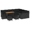 vidaXL Tuinbankenset 13 st Zwart poly rattan