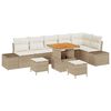 vidaXL Tuinbankenset 9 st Beige poly rattan