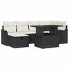 vidaXL Tuin Sofa Set 7 st Zwart poly rattan