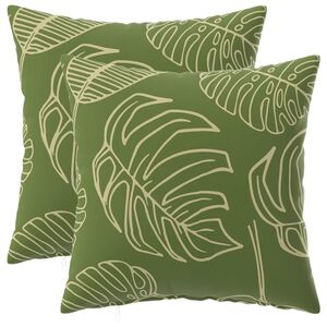 vidaXL Kussensloop 2 pcs HEERLEN Bladontwerp 30 x 30 cm Polyester