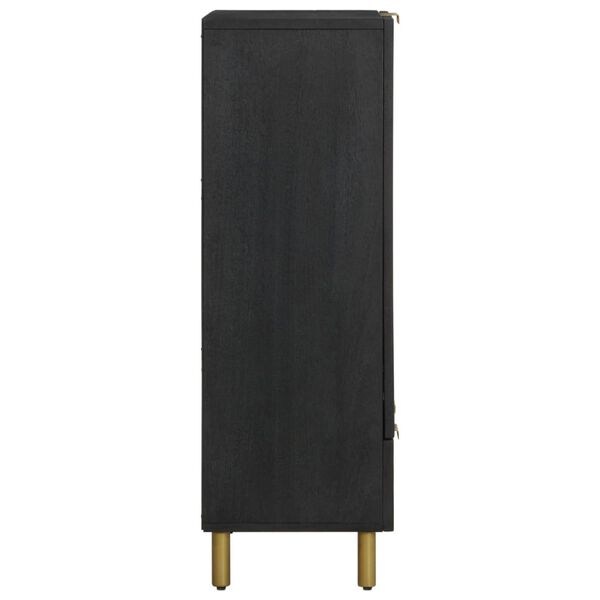 vidaXL Hoge kast 60x33x100 cm bewerkt hout zwart